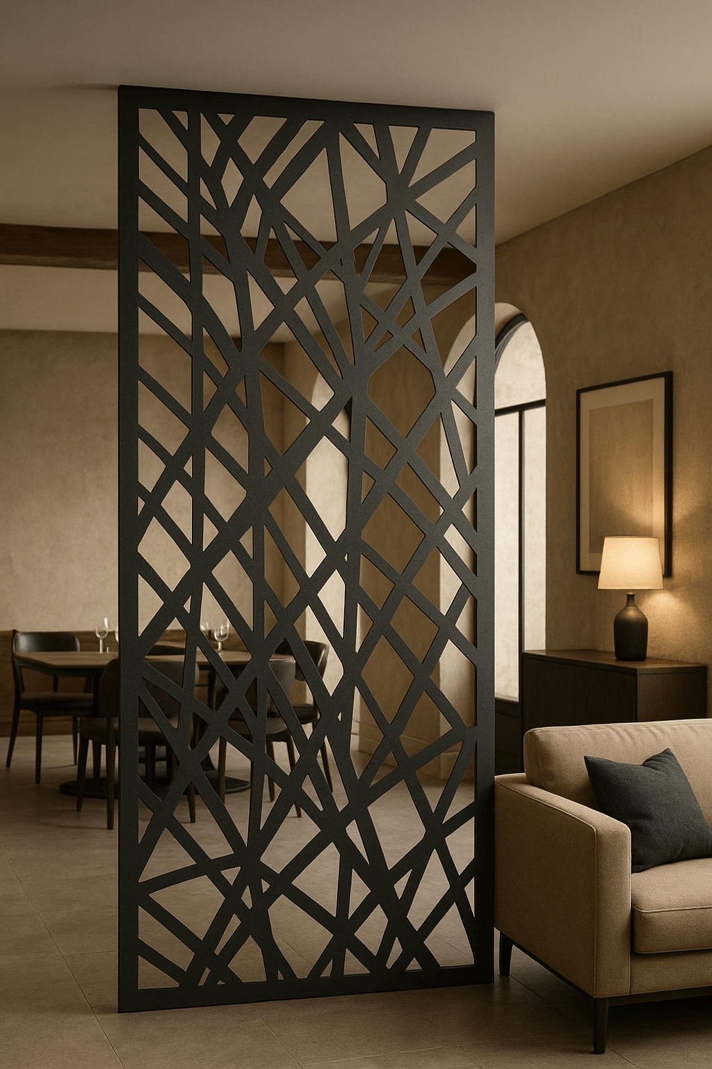 Металлический экран с лазерной резкой